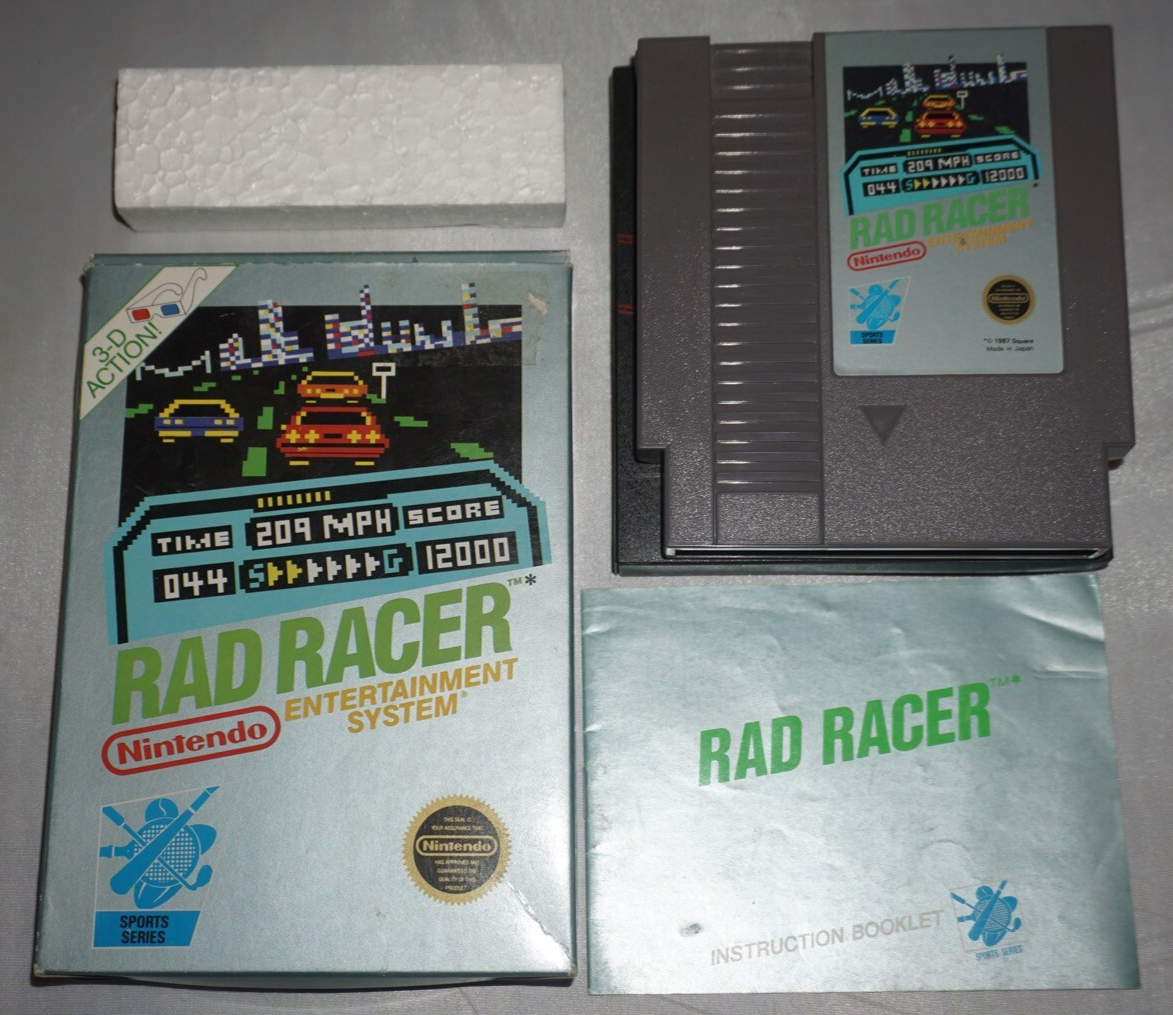 Rad Racer DAYTIME (Nintendo NES) Complete in Box CIB