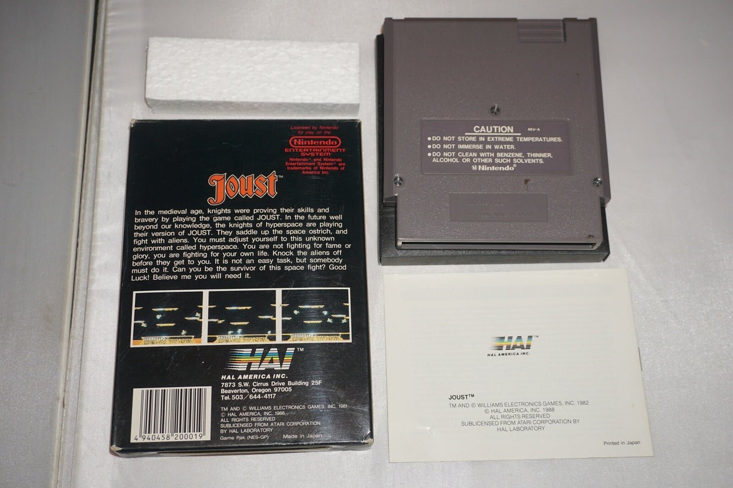 Joust (Nintendo NES) Complete in Box CIB #2
