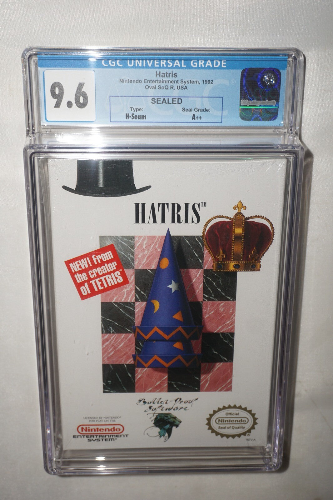 Hatris (Nintendo NES) CGC 9.6 A++ NEW Sealed