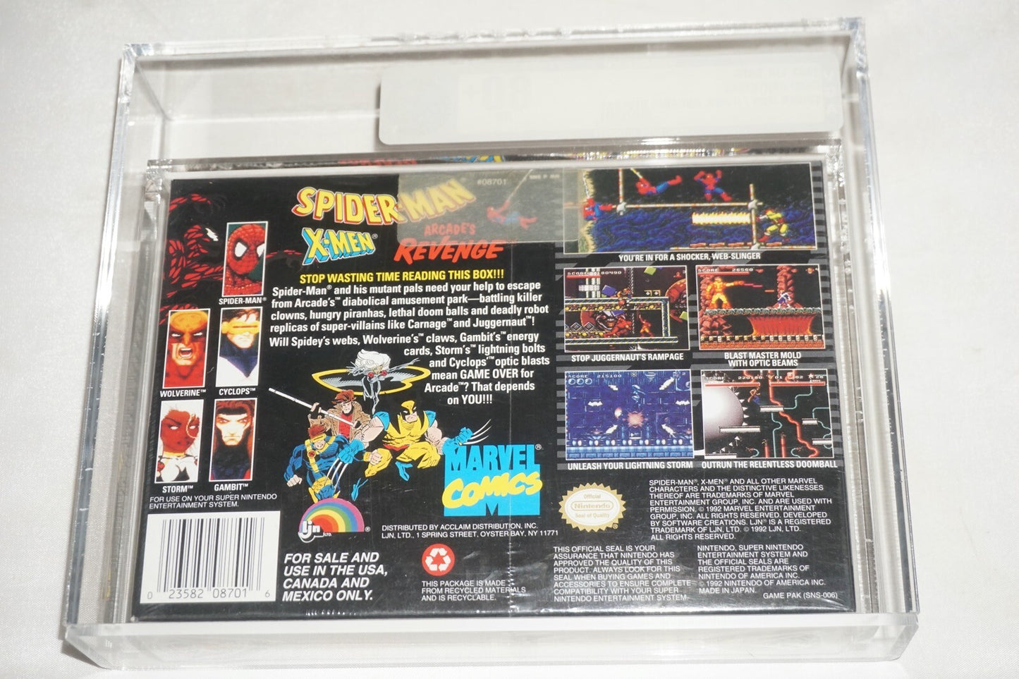 Spider-man X-men Arcade’s Revenge (Super Nintendo SNES) NEW Sealed VGA 80+