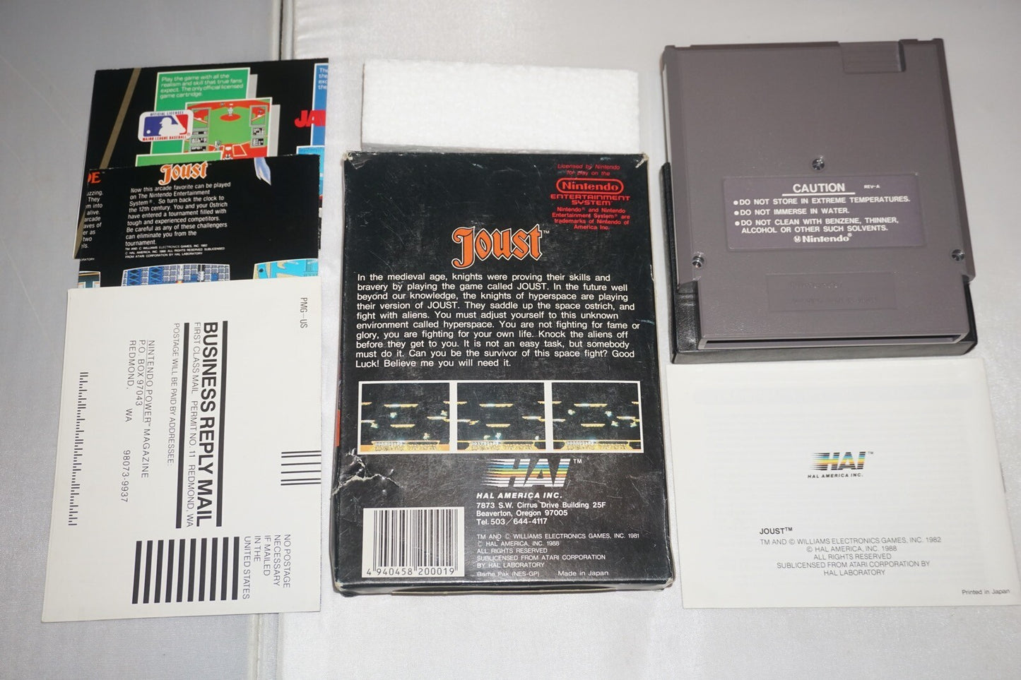Joust (Nintendo NES) Complete in Box CIB #1