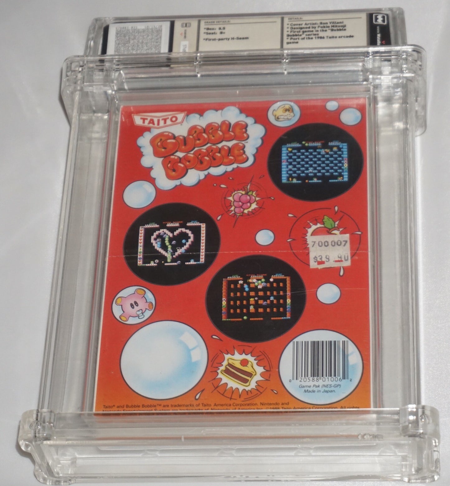 Bubble Bobble Round (Nintendo NES) NEW Sealed WATA 8.5 B+