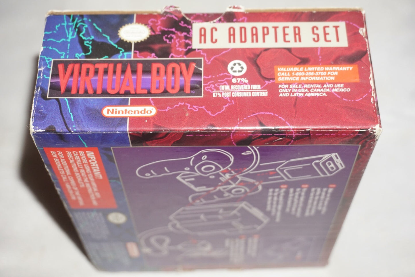 Ac Adapter Set (Nintendo Virtual Boy) New in Box Official