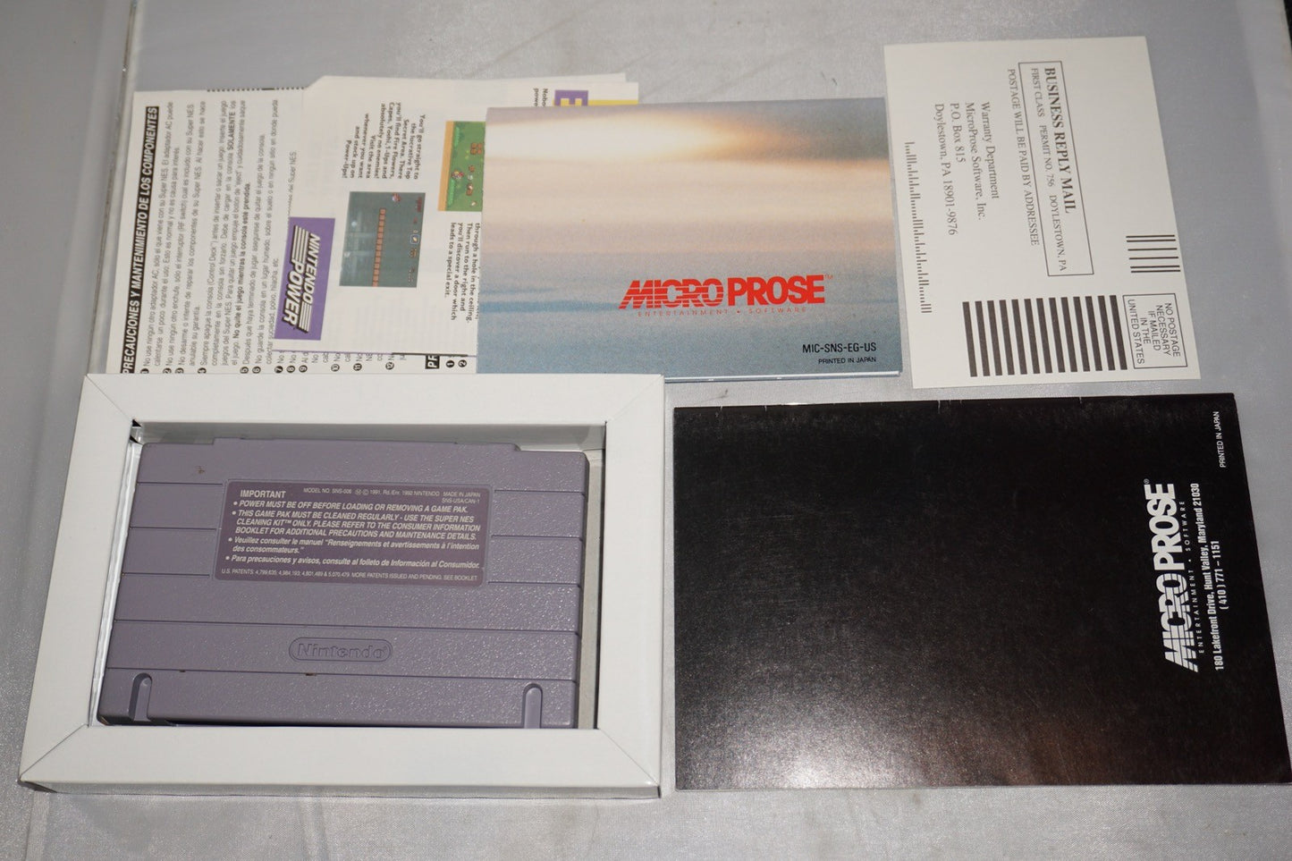 Super Strike Eagle (Super Nintendo SNES) Complete in Box w/ Reg Card Poster CIB