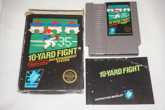 10 Yard Fight HANGTAB (Nintendo NES) Complete in Box CIB #1