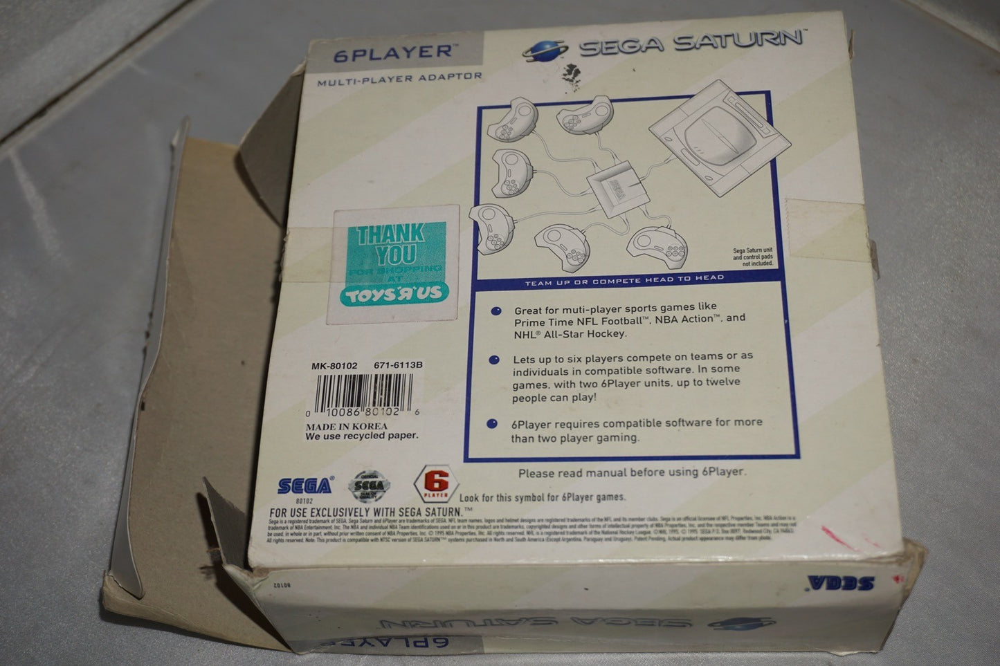 6 Player Multi Tap (Sega Saturn) NEW in Box #1