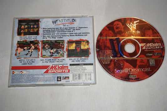 WWF Attitude WWE (Sega Dreamcast) with Case Tested