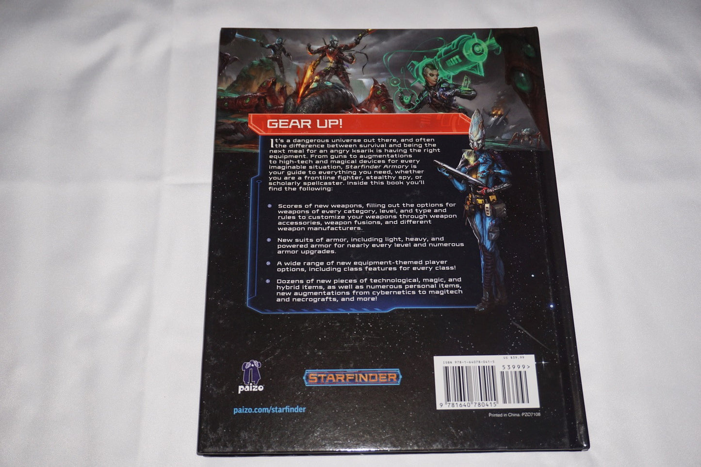 Armory Hardcover Book Starfinder NEW