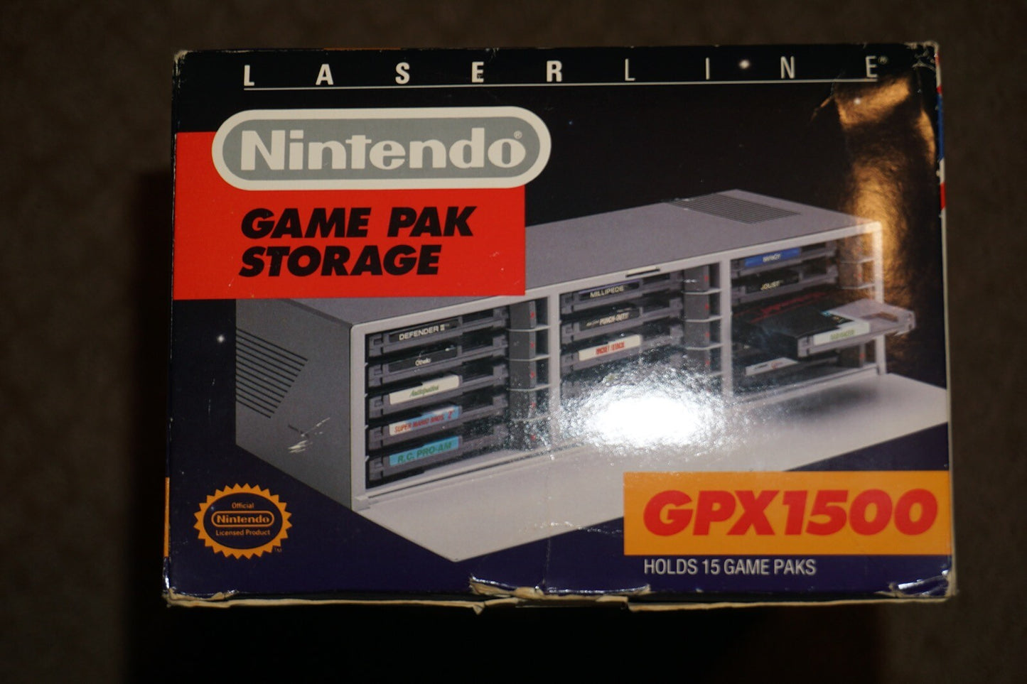 GPX 1500 Laserline Game Pak Storage Case (Nintendo NES) w/ Box Vintage Official