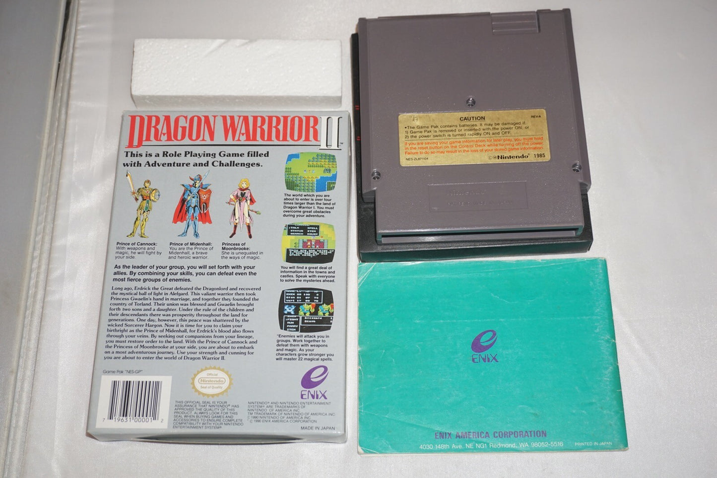 Dragon Warrior II 2 (Nintendo NES) Complete in Box CIB
