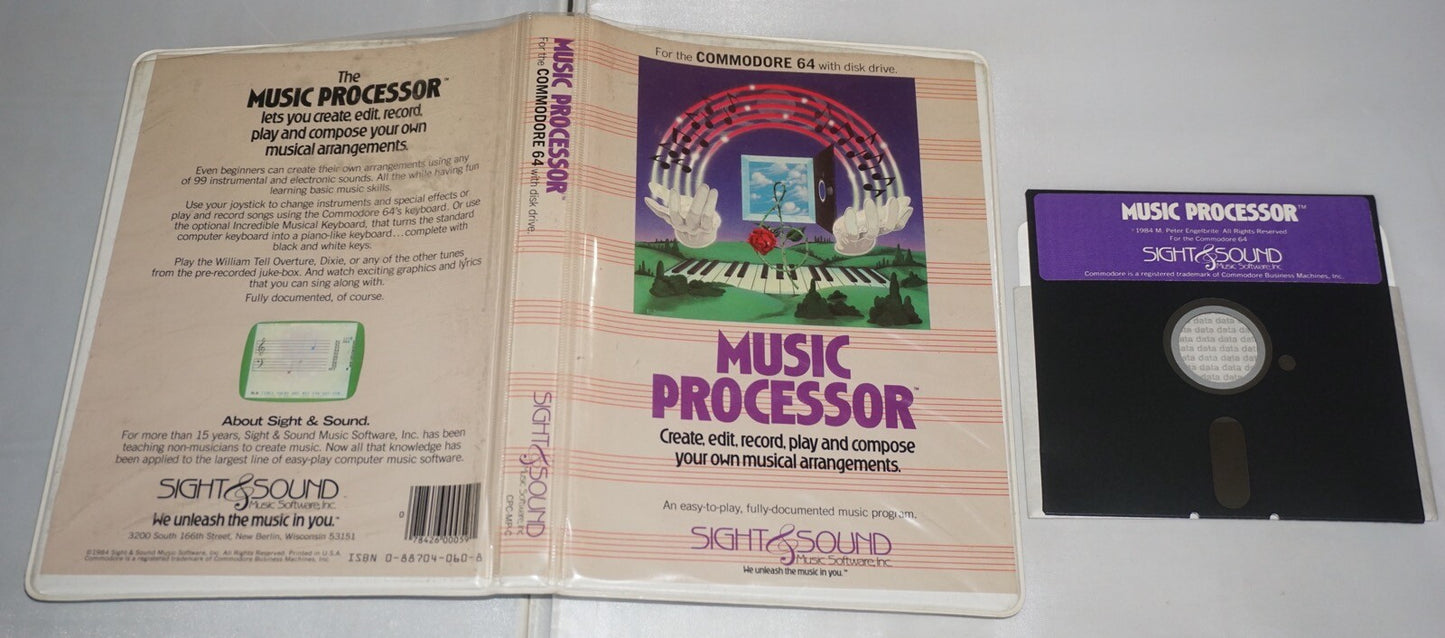 Music Processor Sight & Sound (Commodore 64) with Case