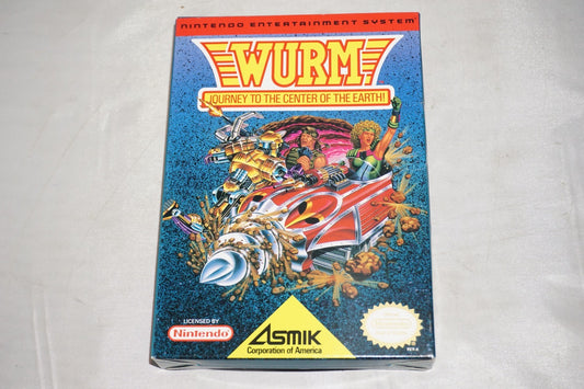 Wurm Journey to Center of Earth (Nintendo NES) Complete in Box w/ Reg Card CIB