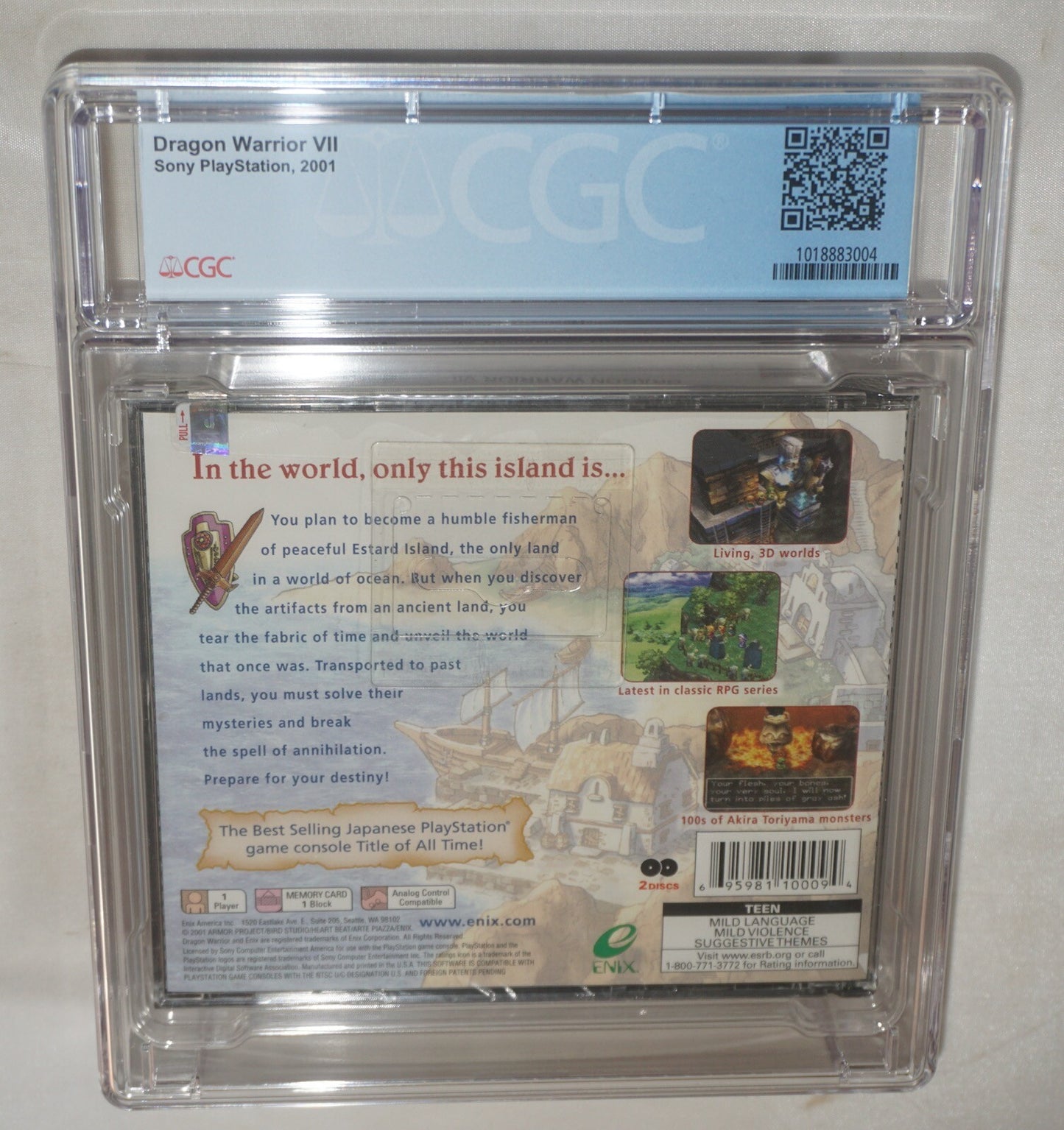 Dragon Warrior VII 7 (Sony Playstation ps1) CGC 9.8 A+ NEW Sealed