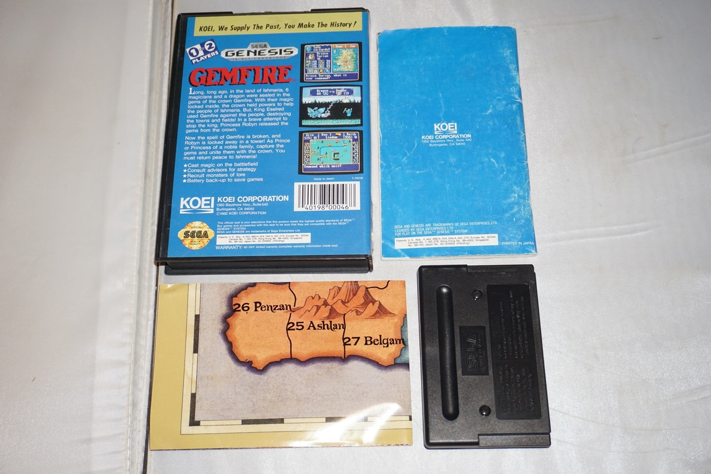 Gemfire (Sega Genesis) Complete w/ Map