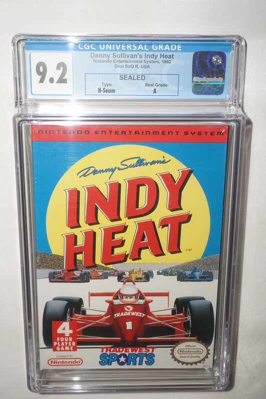 Danny Sullivan’s Indy Heat (Nintendo NES) CGC 9.2 A NEW Sealed