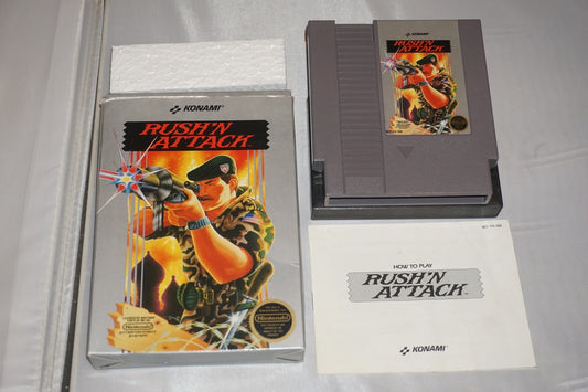 Rush N Attack HANGTAB (Nintendo NES) Complete in Box CIB #2