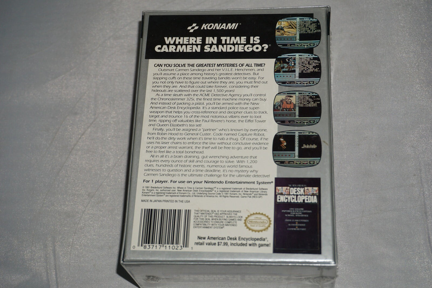 Where In Time Is Carmen Sandiego (Nintendo NES) NEW Factory Sealed