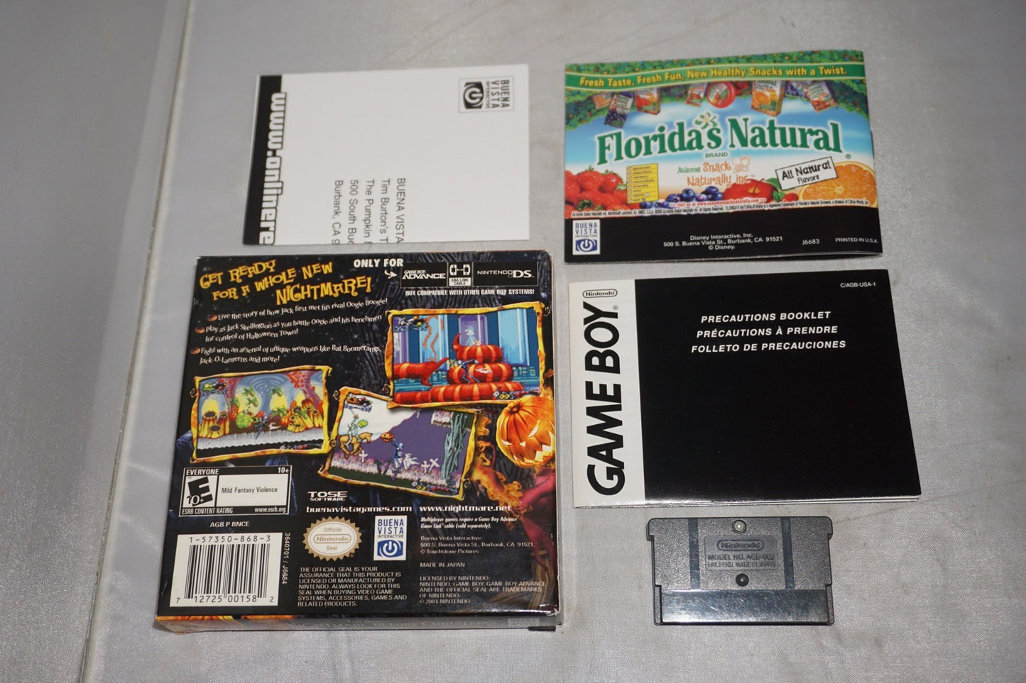 Nightmare Before Christmas (Gameboy Advance GBA Game Boy) Complete Authentic
