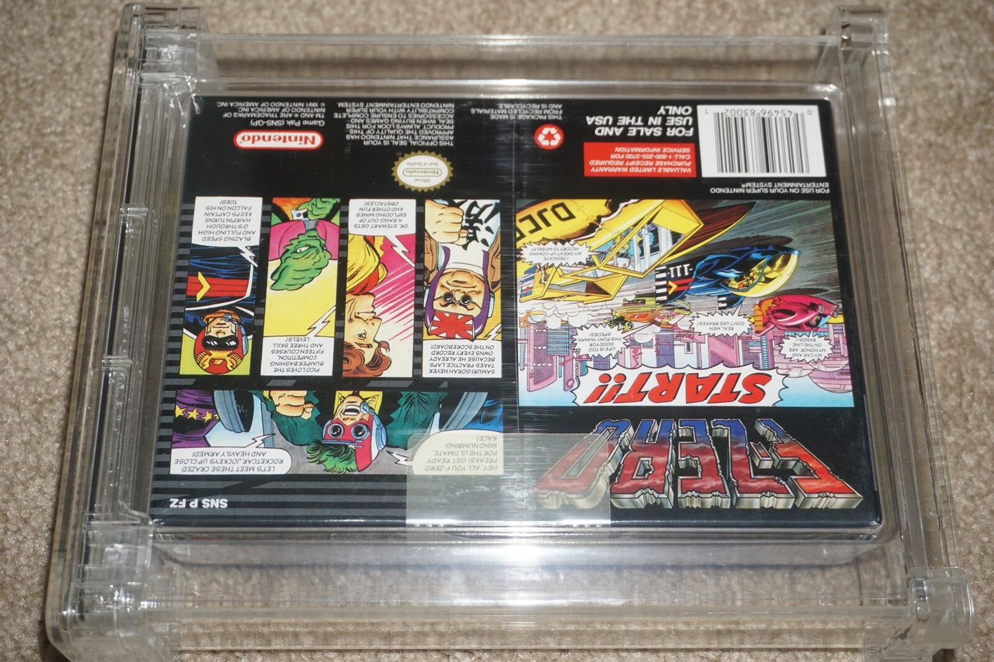 F Zero Super Nintendo SNES WATA 9.6 A++ NEW Sealed Original Upside Down Recycle