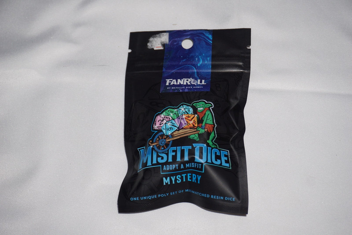Fanroll By Mdg Mystery Misfit Metal Polyhedral Dice Set 7 Pieces 16mm Dice NEW