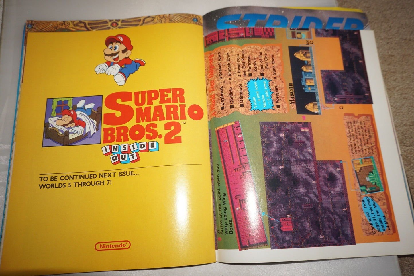 July/August 1989 Mega Man II Nintendo Power Magazine #4 Poster Mario Tips