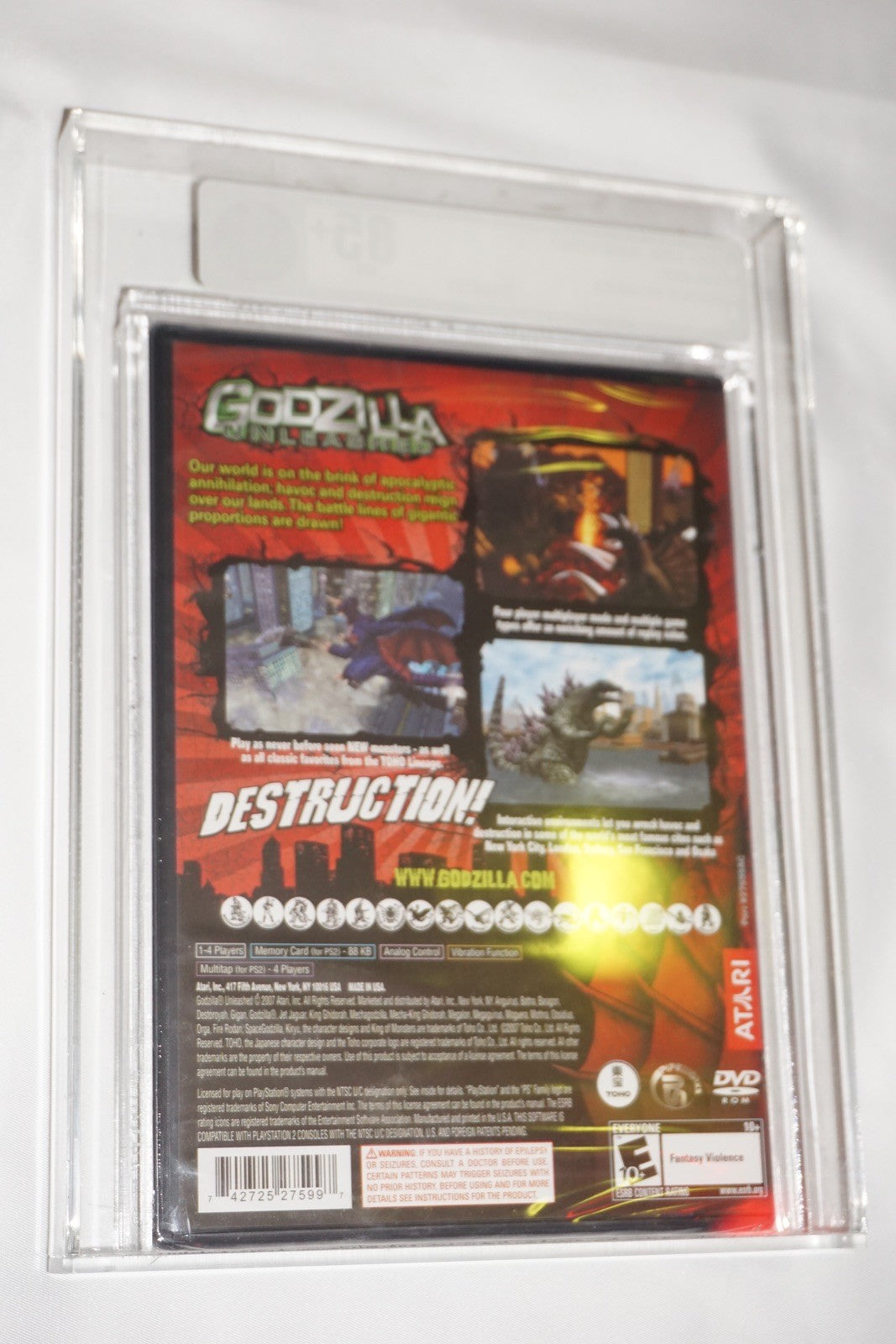 Gozilla Unleashed (Sony Playstation 2 ps2) NEW Sealed VGA 85+