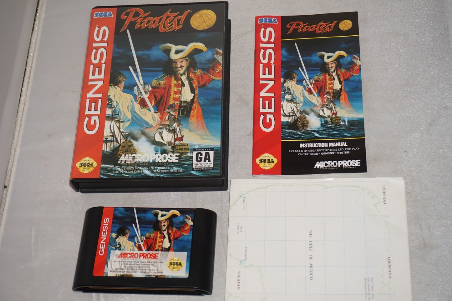 Pirates Gold (Sega Genesis) Complete w/ Map