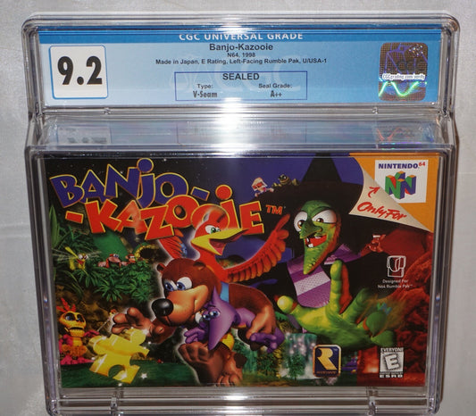Banjo Kazooie (Nintendo 64 N64) CGC 9.2 A++ NEW Sealed Left Facing Rumble 1st