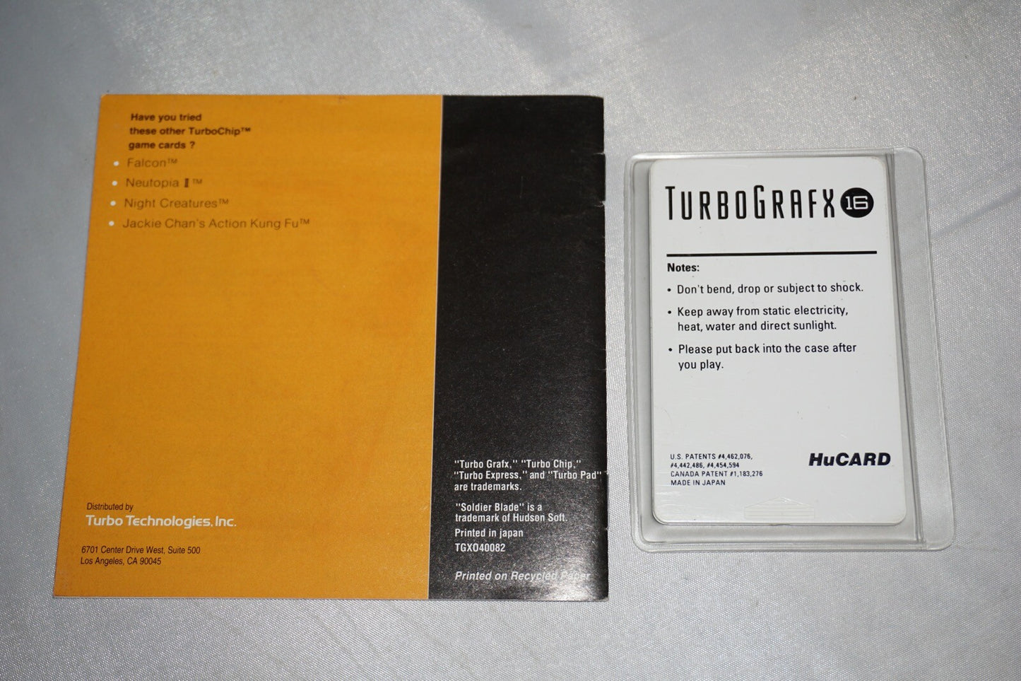 Soldier Blade (Turbo Grafx 16 tg16) with Manual Turbografx
