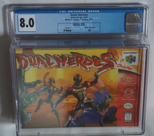 Dual Heroes (Nintendo 64 N64) CGC 8.0 A+ NEW Sealed