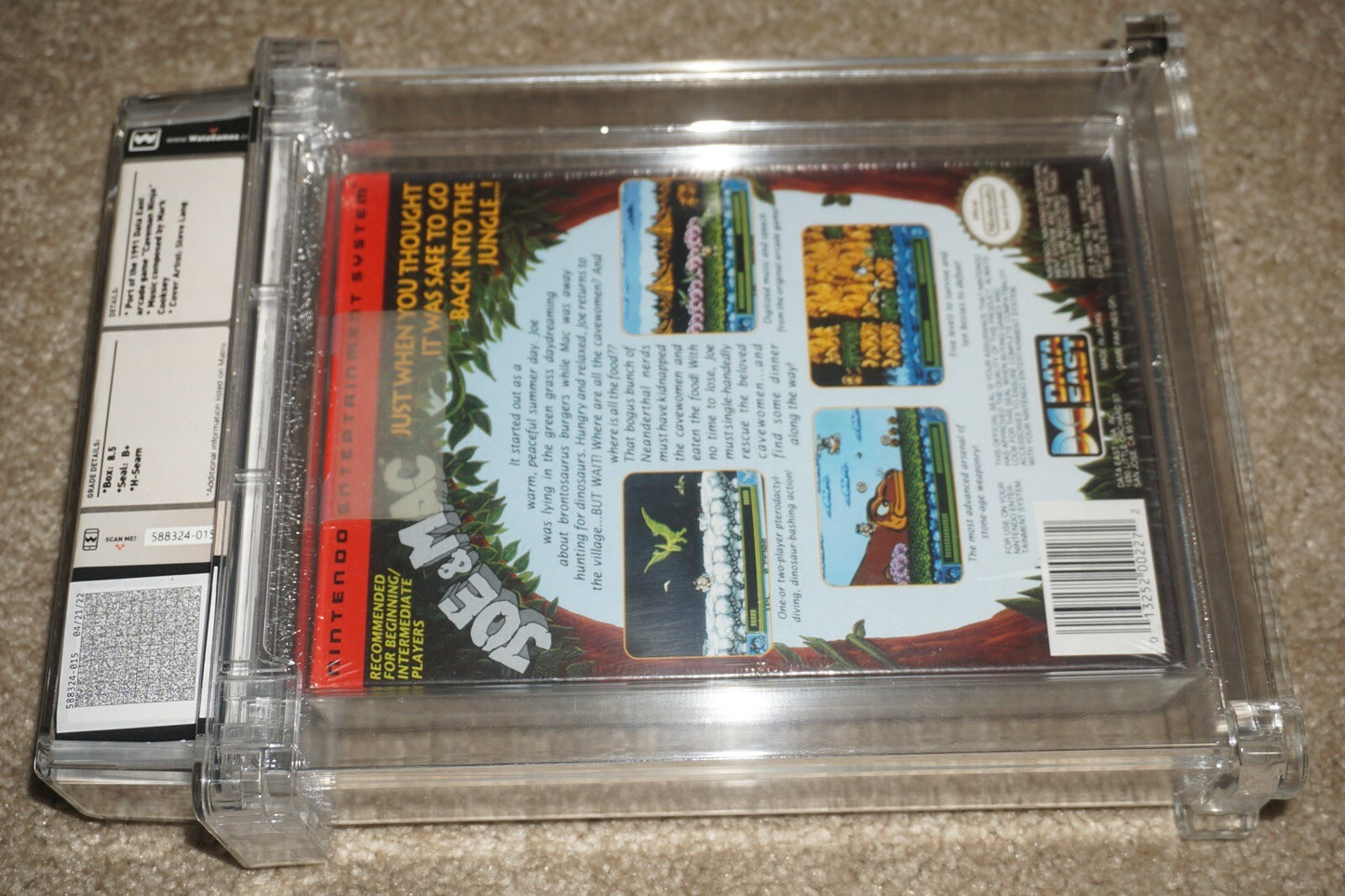 Joe & Mac (Nintendo NES) WATA 8.5 B+ NEW Factory Sealed