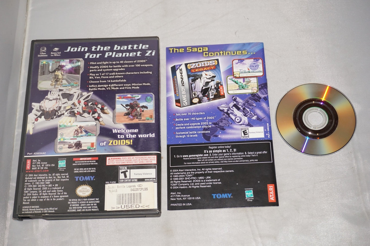 Zoids Battle Legends (Nintendo Gamecube) Complete