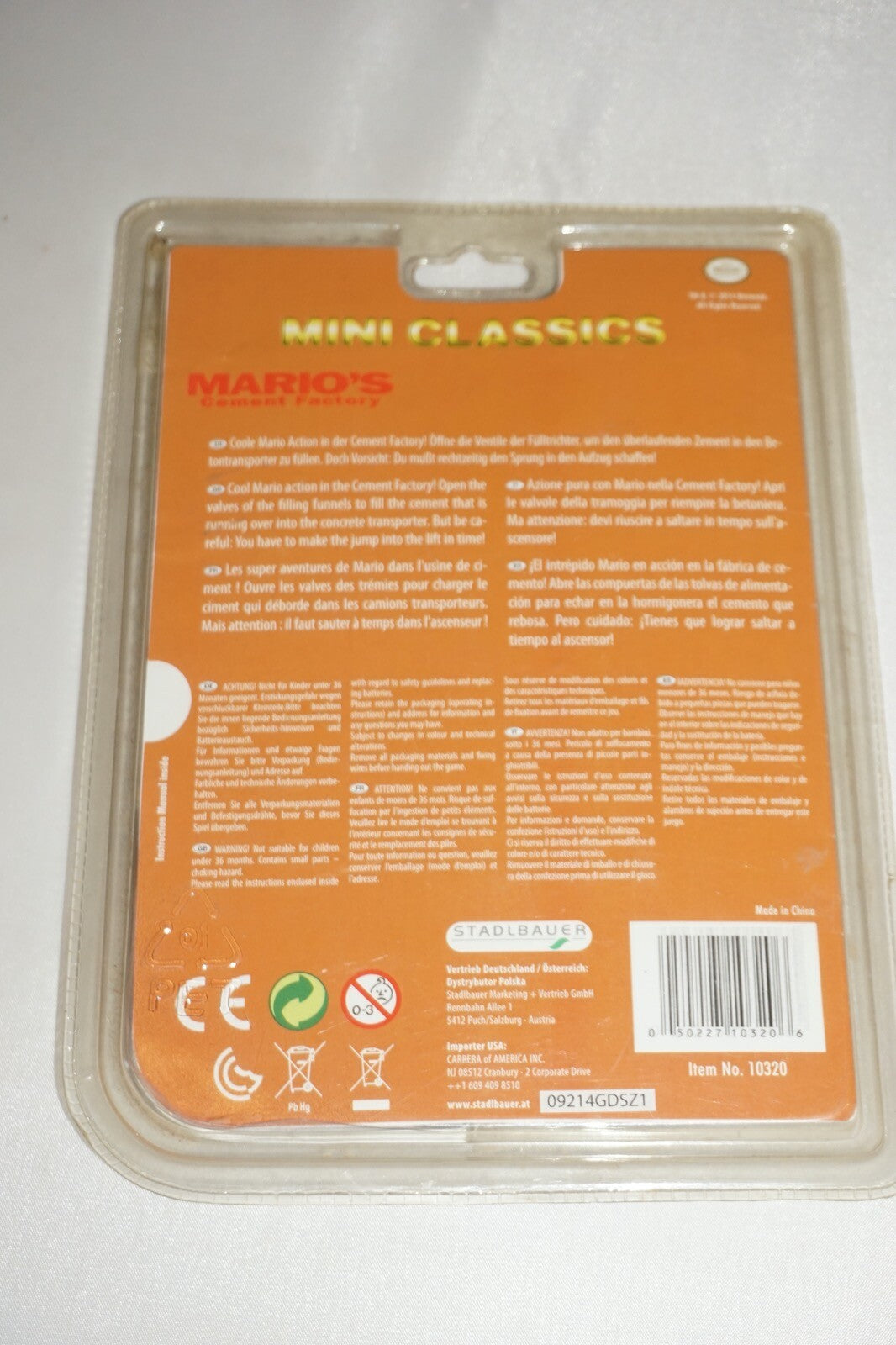 Mario's Cement Factory Blue Mini Classics Nintendo NEW Sealed