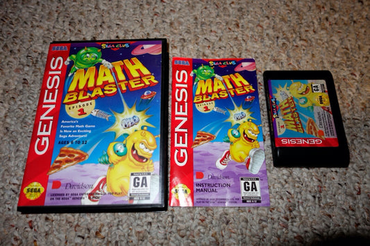 Math Blaster: Episode 1 I (Sega Genesis, 1994) Complete