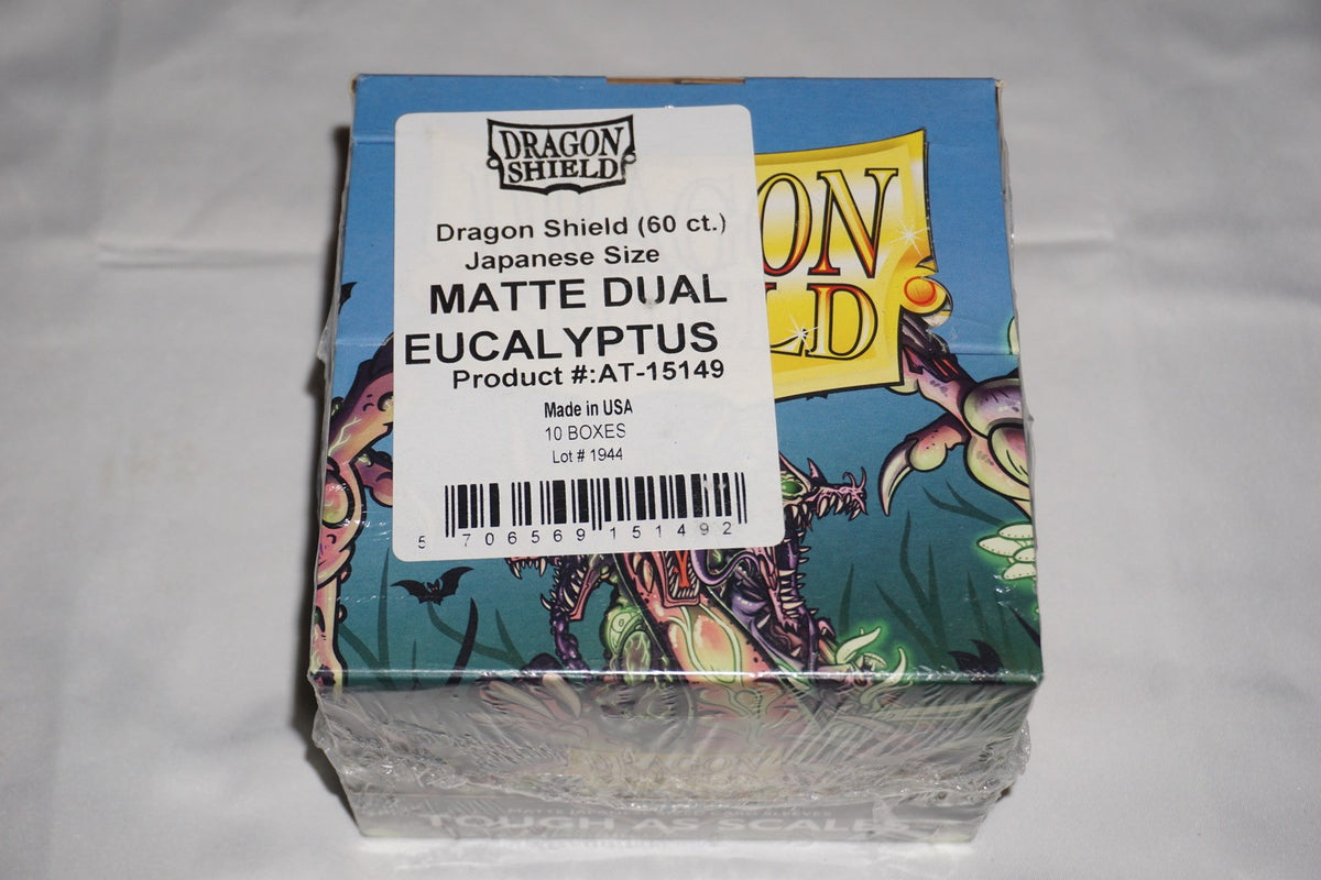 Dragon Shield Matte Dual Eucalyptus 60 Ct Japanese Size Display Case Of 10 NEW