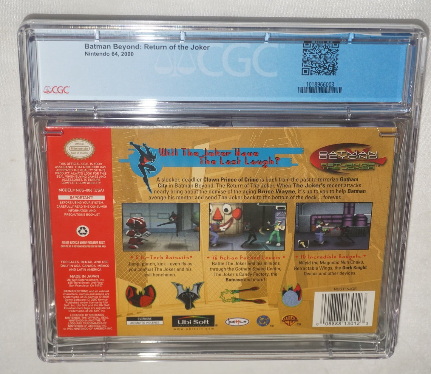Batman Beyond Return of Joker (Nintendo 64 N64) CGC 9.6 A+ NEW Sealed