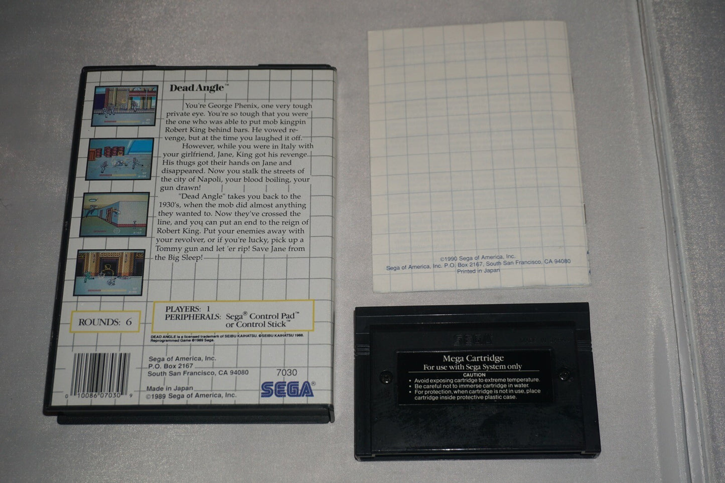Dead Angle (Sega Master System SMS) Complete in Case