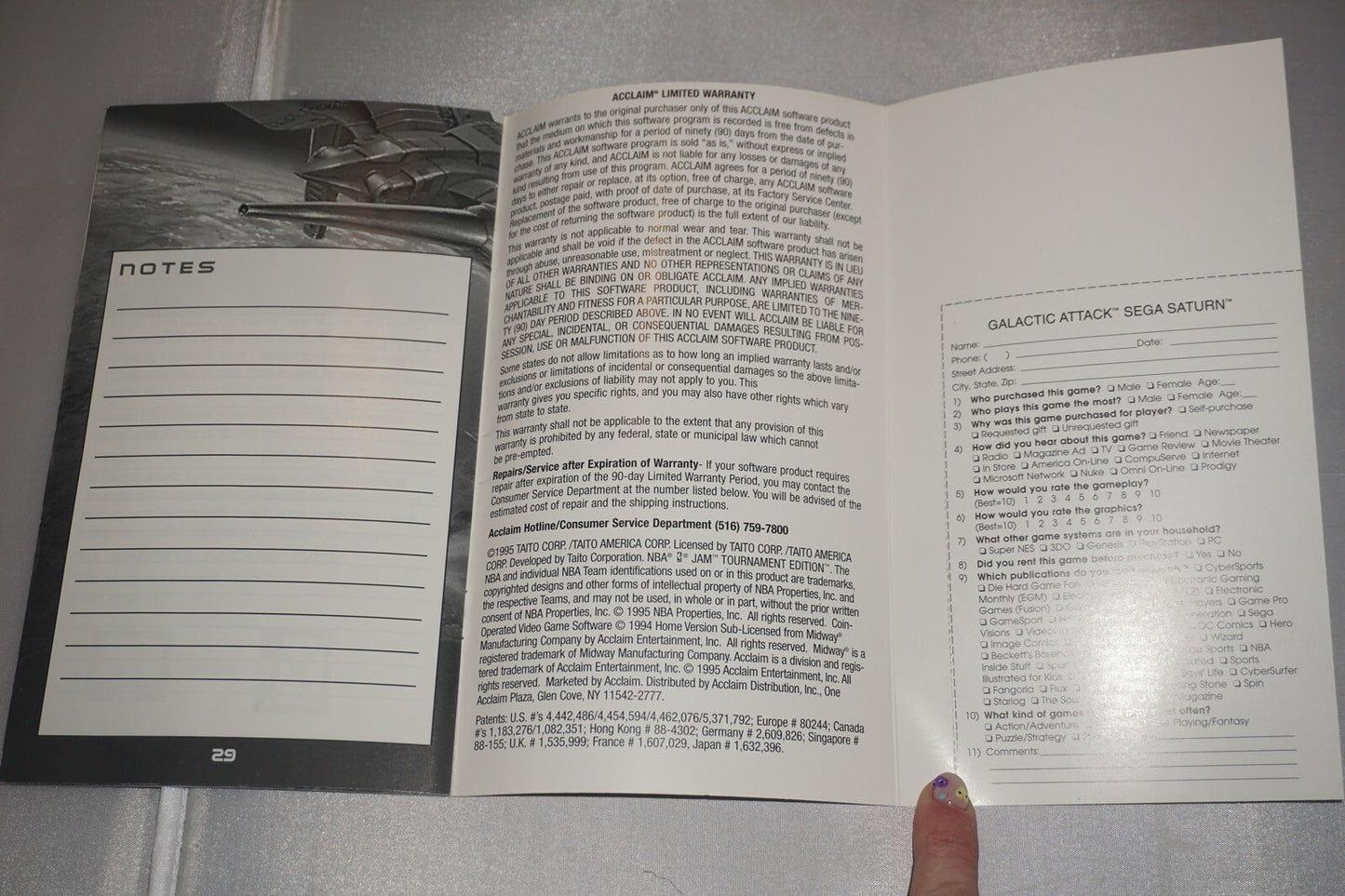 Galactic Attack (Sega Saturn) Complete w/ Reg Card