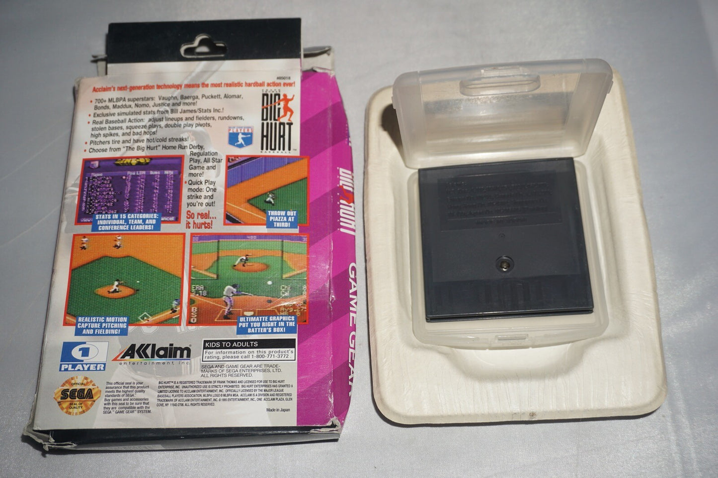 Frank Thomas Big Hurt Baseball (Sega Game Gear) with Box