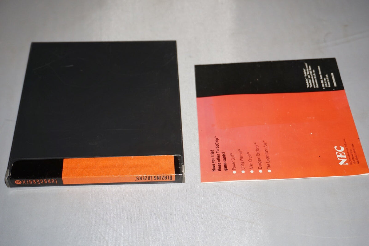 Blazing Lazers (Turbo Grafx 16 Turbografx tg16) Case & Manual ONLY NO GAME