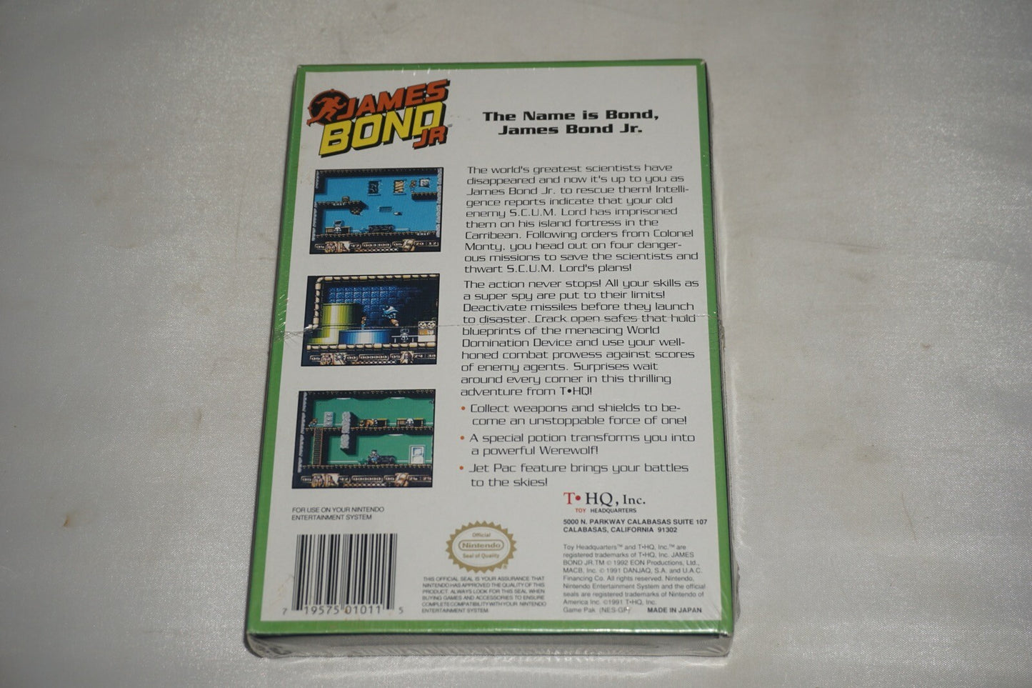 James Bond Jr (Nintendo NES) NEW Factory Sealed