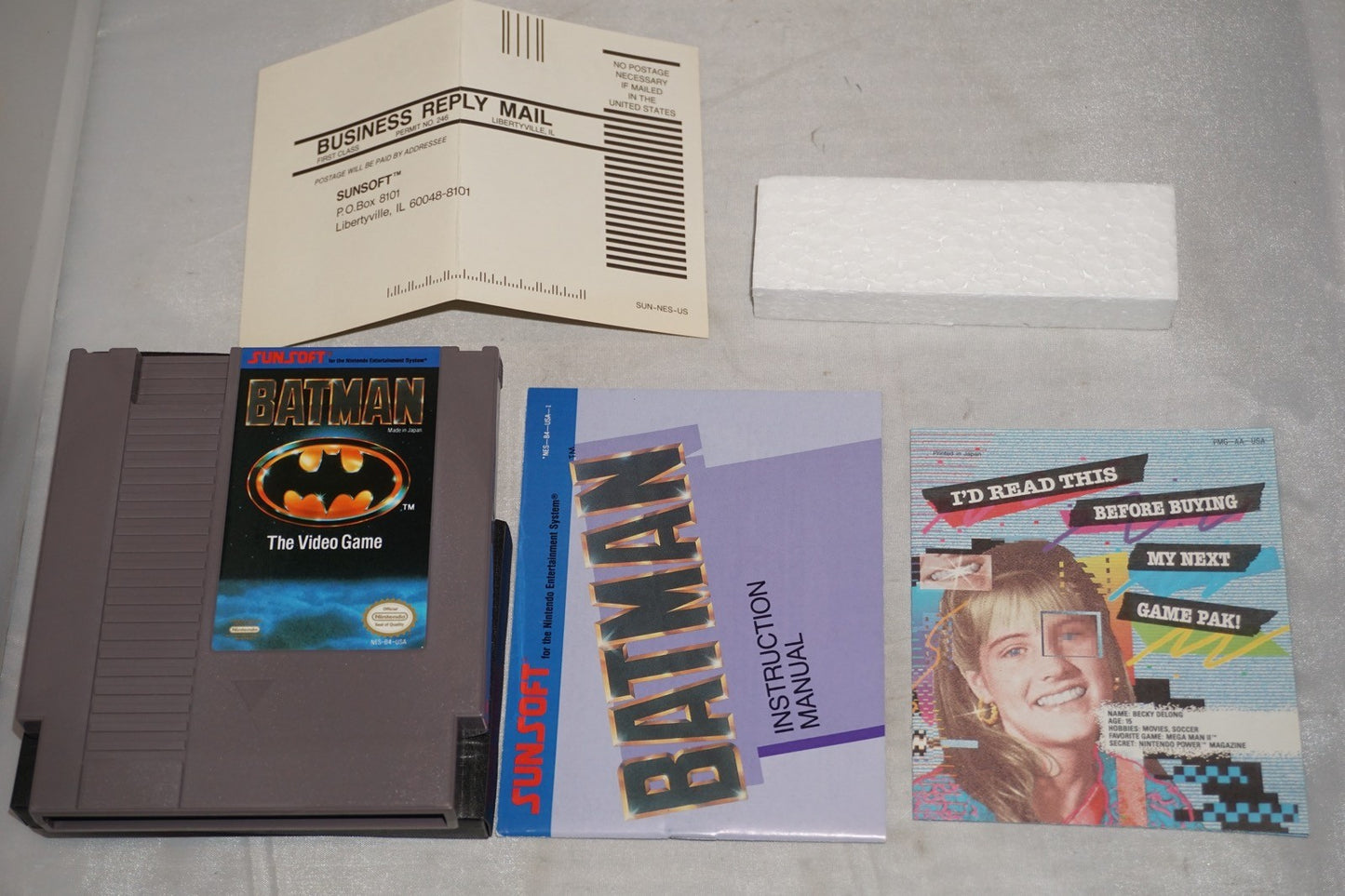Batman (Nintendo NES) Complete in Box w/ Reg Card CIB