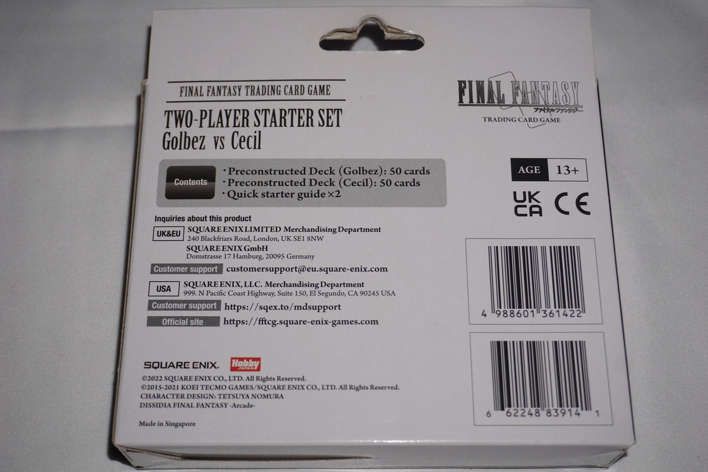 Final Fantasy XIV Two Player Set Golbez Vs Cecil NEW Sealed