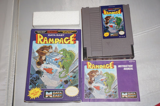 Rampage Oval (Nintendo NES) Complete in Box CIB Near Mint #1