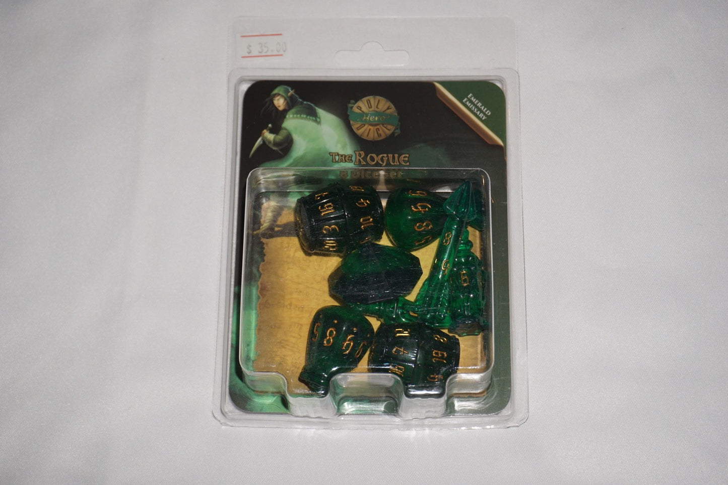 PolyHero Rogue 8 Dice Set Emerald Emissary NEW Sealed