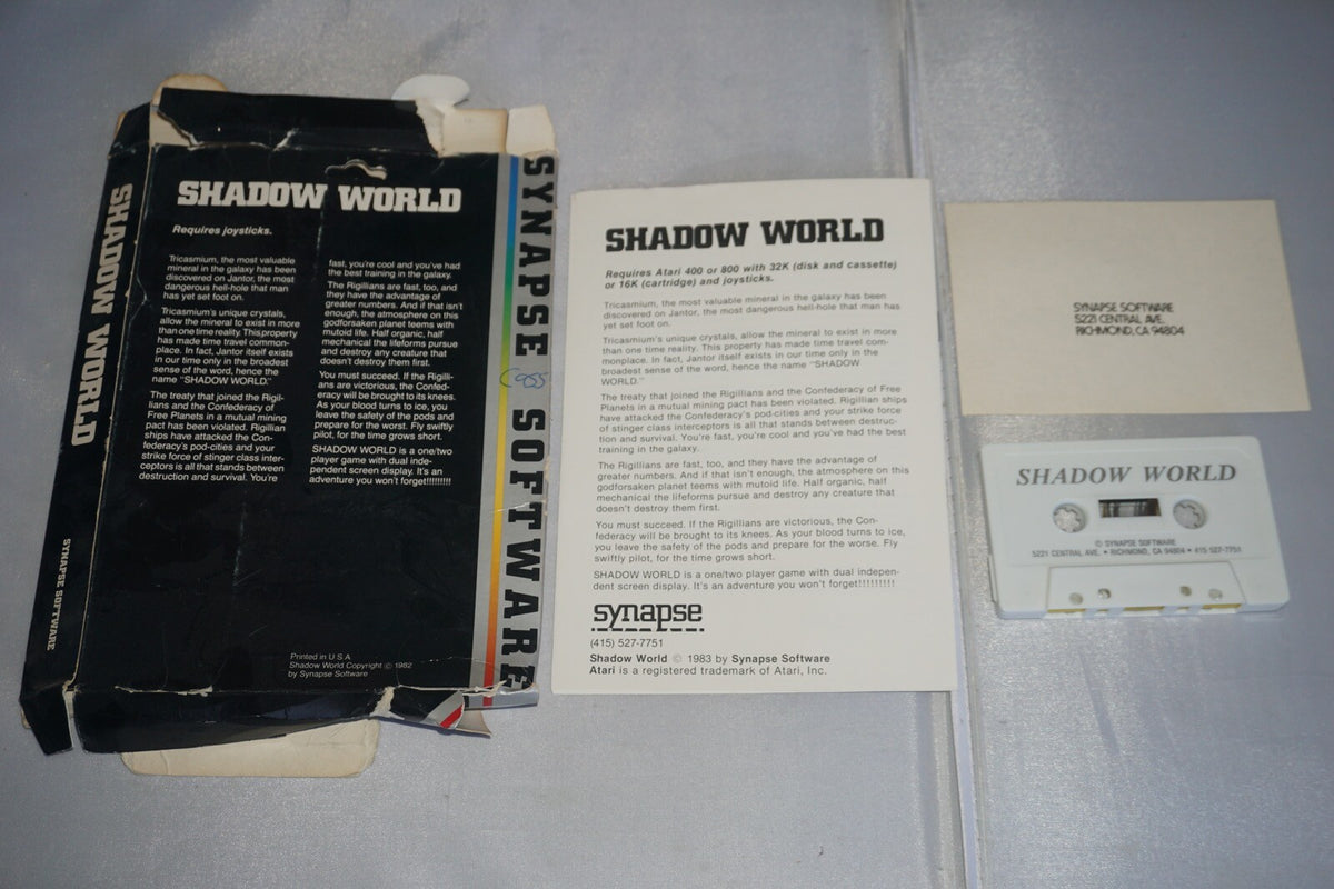 Shadow World (Atari 400/800) Complete In Box
