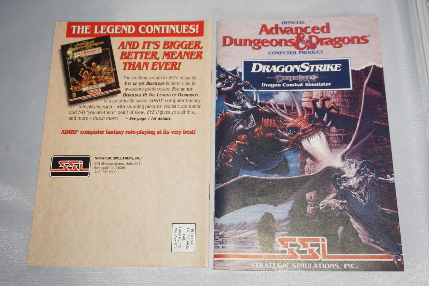 Advanced Dungeons & Dragons DragonStrike (PC IBM) Complete in Box CIB