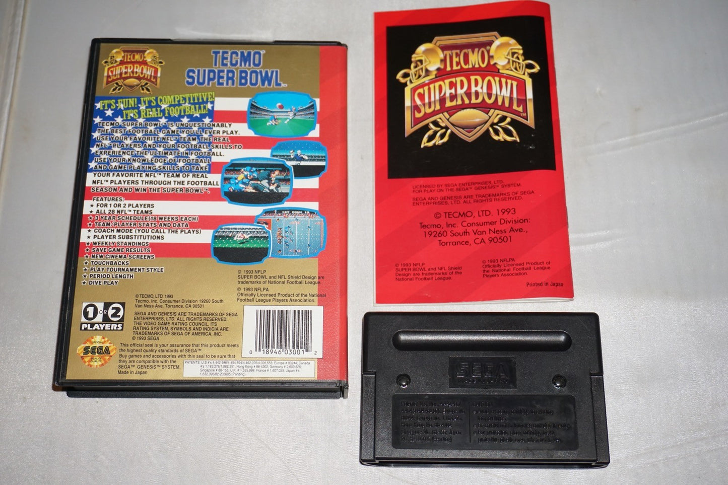 Tecmo Super Bowl 1 (Sega Genesis) Complete