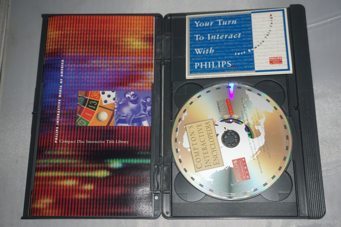 Compton's Interactive Encyclopedia Phillips CD-i Complete w/ Slipcover Long Box