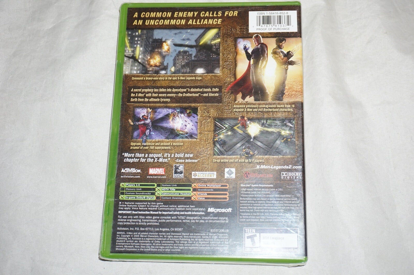 X-Men Legends II 2 (Microsoft Xbox) NEW Factory Sealed